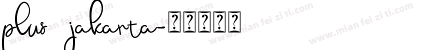 plus jakarta字体转换